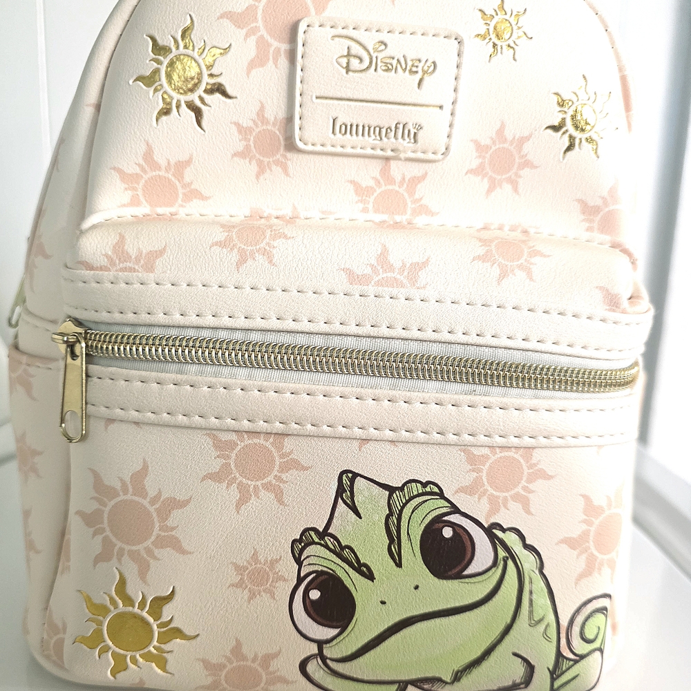 Loungefly Cream & Pink Pascal Mini Backpack with Gold Accents